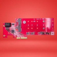 Ableconn PCIe Hybrid RAID Controller Card Dual SATA M.2 SSD HDD Adapter picture
