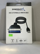 Sabrent CB-CN36 USB 2.0 to Parallel Printer Cable Centronics 36-Pin 6ft Cord NOS picture
