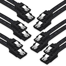 6-Pack 18 Inch SATA Cable SATA III Cable 6Gbps Straight 180-180 Degree for SA... picture