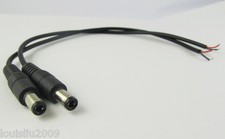 100pcs 5.5mm x2.5mm 5.5/2.5 CCTV Power Charger DC Power Male Plug Cable 25cm picture