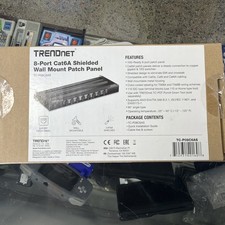 TRENDnet 8 Port Cat6A Shielded Wall Mount Patch Panel 10G  NDAA Compliant E5 picture