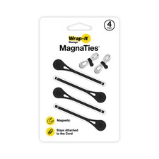 Wrap-It Storage - MagnaTies 4-Pack - Black picture