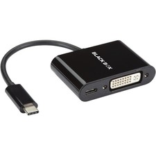 Black Box USB-C to DVI Adapter with 60W Power Delivery, 4K60, HDR picture
