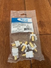 RCA Gold Keystone Jack/Coupler Female Component Kit Red White Blue Green (6 pcs) picture