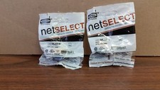 NEW Pair of Hubbell NSJ5EW netSELECT Modular Snap Fit Cat. 5e Jacks picture