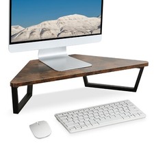26 inch Triangle Monitor Stand Riser, Computer LaptopOffice Organization Brown picture