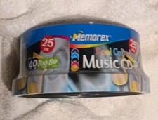 Brand New Memorex Cool Colors Music CD-R Recordable 700MB 40x Spindle 25 Pack picture