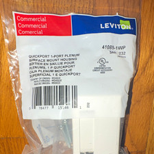 Leviton QuickPort 1-Port Plenum Surface Mount Housing White 41089-1WP   LOT OF 6 picture