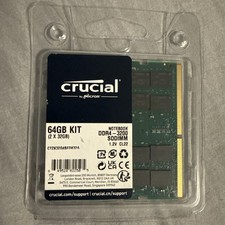 New Crucial 64GB 2X32GB DDR4 3200Mhz SODIMM Laptop CL22 Memory Ram CT32G4SFD832A picture