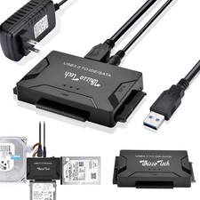 USB 3.0 to IDE & SATA Converter External Hard Drive Adapter Kit 2.5