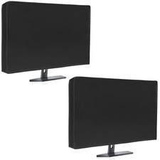2Pack Waterproof Computer Monitor Dust Cover, Luxiv Black Full Body Cover for Co picture