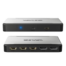 4K DisplayPort and HDMI Triple Monitor Adapter for USB-C/USB-A Hub 95W Charging picture