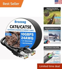 Versatile 100ft Cat6 Ethernet Cable - 10Gbps, Indoor/Outdoor, Weather Resistant picture