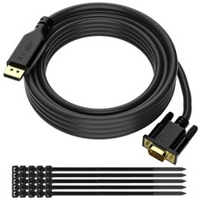 DisplayPort to VGA Cable 25 FT Adapter Cord Male to Male Gold-Plated 1080P picture
