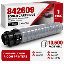 842609 Black Toner for Ricoh IM460 IM460F IM370 IM370F High Yield Compatible picture