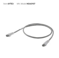 Hubbell HC6GY07 NEXTSPEED CAT6 Ethernet Patch Cable 7ft Gray LOT OF 4 picture