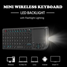 2.4G Wireless Keyboard 7-color Backlight Touchpad Mouse USB for Desktop Laptop picture