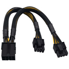 GPU VGA Pcie 8 Pin Female to Dual 2X 8 Pin (6+2) Male PCI Express Power picture