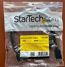 DisplayPort Cable StarTech USB-C to DisplayPort Adapter Cable - 6ft 1.8m Display picture