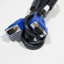 VGA Monitor Cable 1.7m 5.5ft - 15 Pin Black Male to Male - Brand New picture