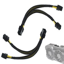 2-Pack PCIe 8 Pin to Dual 8 Pin Power Adapter, PCIe Splitter Cable picture