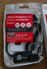 SIIG HDMI to DisplayPort 1.2 4K 60Hz Converter Adapter HDMI TO DP CORD picture