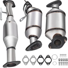 Catalytic Converter, 3 Pcs Exhaust Pipe Stainless Steel High Flow Cat, for Chev picture