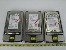 Lot of 3 Compaq & HP HDD Hard Disk Drives 36.4 GB with Caddies 3R-A3059-AA SKU R picture