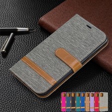 Luxury Strap Color Denim Card Wallet Flip Cover Case For 16 15 14 13 12 Pro Max picture