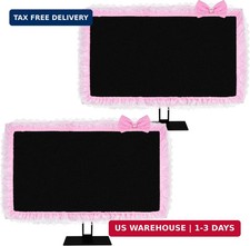 2 Pack Cute Computer Monitor Cover, 23''-26'' Elastic Monitor Dust Cover with Bo picture
