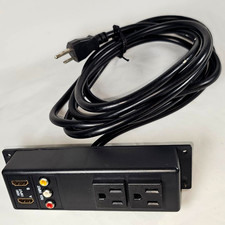 National Lighting Furniture Power Distributor HDMI A/V Power Strip 9 1/2' cord picture