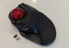 ELECOM HUGE Trackball Mouse, Wireless, BARELY USED, 8-Button, w/USB Receiver picture