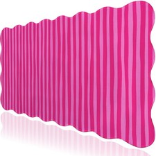 Hot Pink Striped Pad,Scalloped Desk Mat XXL Large Geometric Gaming Mousepad,3... picture
