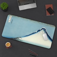 Hokusai Blue Fuji Mount Ukiyo-e Japanese Zen Art Desk Mat Office Decor Mouse Pad picture