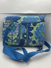 Vera Bradley Ellie Blue Hard Shell Case Kindle iPad Tablet Crossbody w/ Strap picture