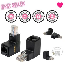 Durable 90 Degree Ethernet Network Connector – 2 Pack with Anti-Interference picture
