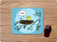 WOODSTOCK BIRD SLEEPY IN NEST PEANUTS GANG CUSTOM MOUSE PAD DESK MAT PC GIFT picture