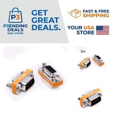 2-Pack Slimline DB9 Null Modem Adapters - Efficient Data Transfer Solution picture