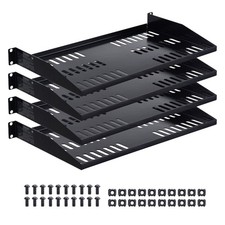 1U Server Rack Shelf 4 Pack Vented Cantilever for 19in Cabinet picture