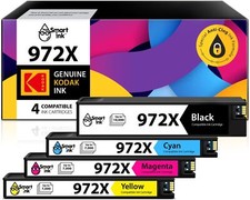 Smart Ink Compatible Ink Cartridge Replacement for HP 972X 972 X (4 Pack Comb... picture
