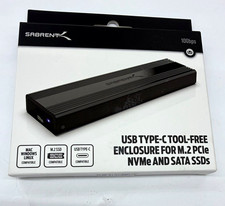 Sabrent USB Type-C Tool-Free M.2 NVMe/SATA SSD Enclosure Black EC-SNVE picture