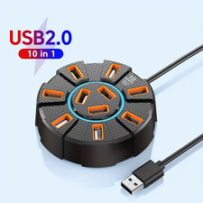 10 in 1 Port USB 2.0 Multi Charger Hub Splitter High Speed Adapter Laptop PC picture