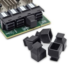 (12 Pack) SFF 8643 Mini SAS LSI HBA Card Internal Female Dust Plug Port Cover picture