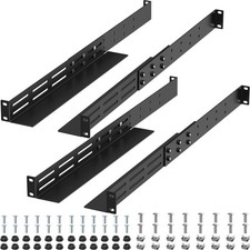 2 Pack 1U Universal Rack Mount Rails 19 inch 4-Post Server Cabinet EIA picture