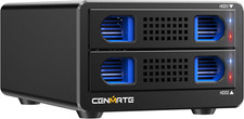 CENMATE Aluminum 2 Bay Hard Drive Enclosure with Cooling Fan for 2.5“/3.5