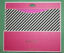 Juicy Couture I Pad Sleeve NEW Black white Stripe Retail 48 iPad NIP  picture