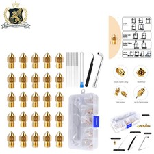 25PCS 0.4MM Brass Nozzles Set for Ender 3 Printers - Ultimate 3D Printing Kit picture