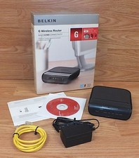 Genuine Belkin (F5D7234-4 V5) G Wireless Router w/ Power Supply Bundle **READ**  picture