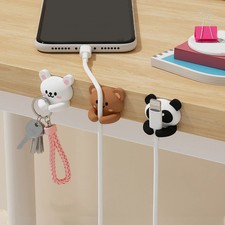 Cable Organizer Managers 2/3pcs Cute Cartoon Desktop Self-adhesive Winder Wire picture
