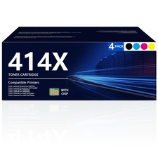 414X Toner Cartridges 4 Pack High Yield | 414X 414A Toner for HP W2020X W2020A picture